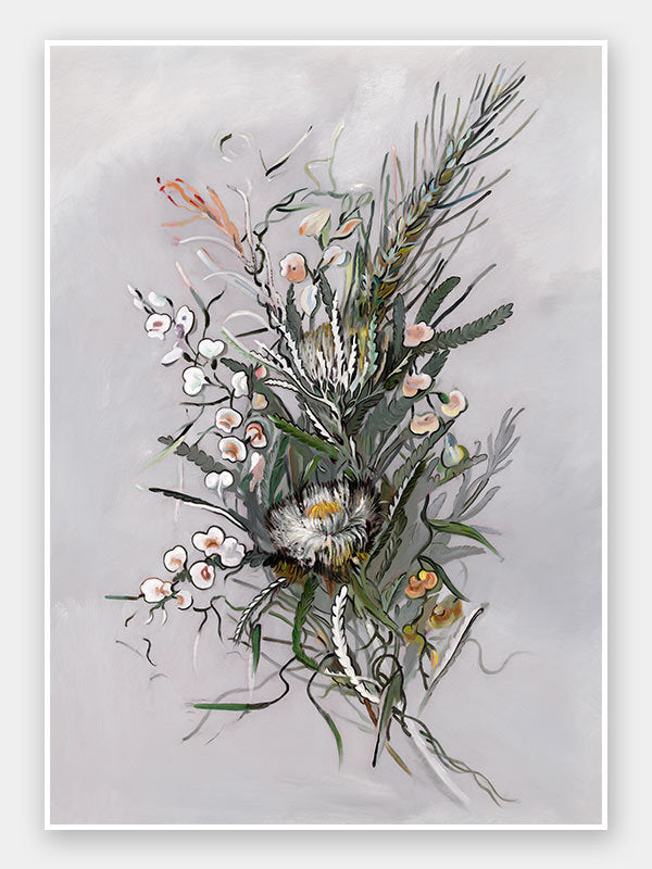 Boronia Floral Unframed Art Print - Botanical Wall Decor for Living Room, Bedroom & Office