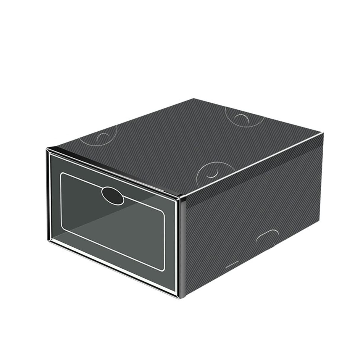 Stackable Clear Shoe Storage Boxes - 10pcs Foldable Organizer for Closet & Home Organization