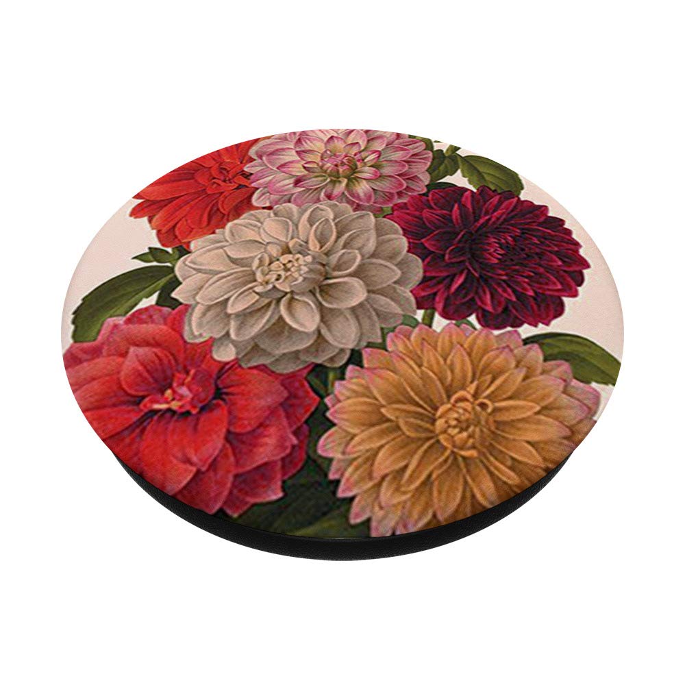 Stylish Dahlia Flower PopSockets Swappable PopGrip - Artistic Botanical Design Phone Grip & Stand - Perfect for iPhone, Samsung & Smartphones - Great for Work, Travel & Daily Use