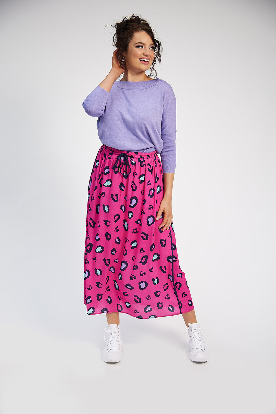 Enya Top Women's Lilac Blouse - Flowy Casual Shirt for Summer, Office, and Date Night Outfits