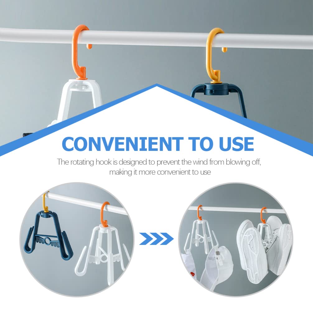 Holibanna Foldable Bike Hooks & Shoe Hangers - 3pcs Wall Mounted Rotating Drying Shoe Rack Organizer for Home Storage | Perfect for Small Spaces, Closet Organization & Drying Wet Shoes