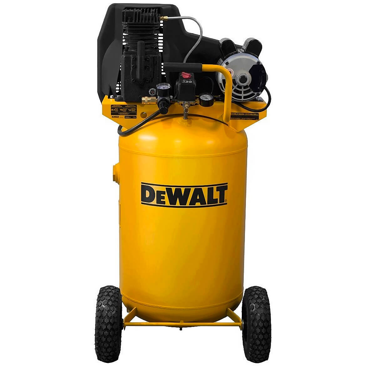 DeWALT DXCMLA1983054 1.9 HP 30 Gallon Belt Drive Dual Voltage Air Compressor - Powerful & Portable for Construction, Woodworking & Automotive Projects