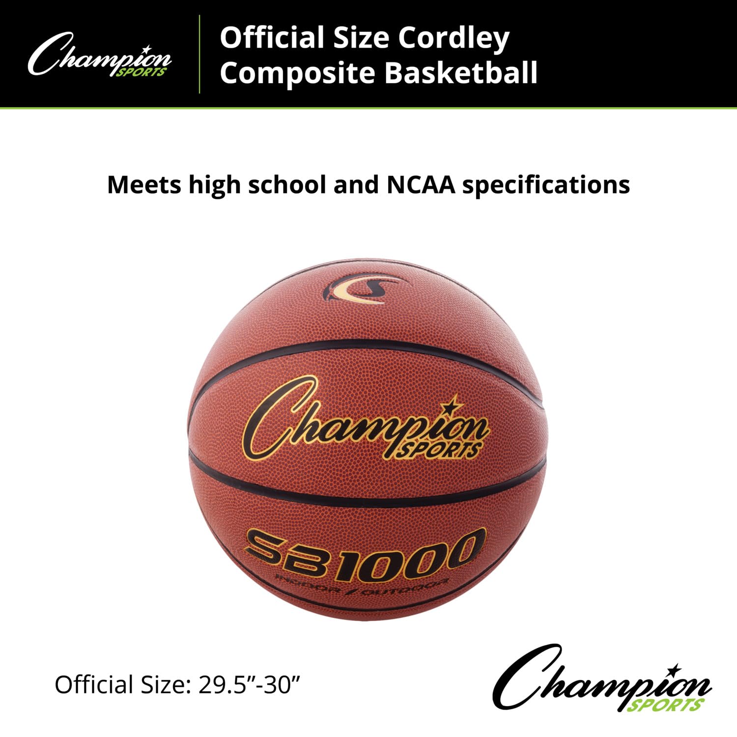 Champion Composite Basketball - Durable for Indoor & Outdoor Games