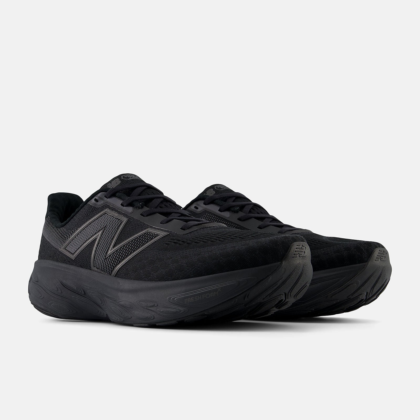 New Balance Men's Fresh Foam X 1080 V14 Running Shoes - Triple Black (2E Wide) | Cushioned Support for Long Distance Running & Daily Workouts