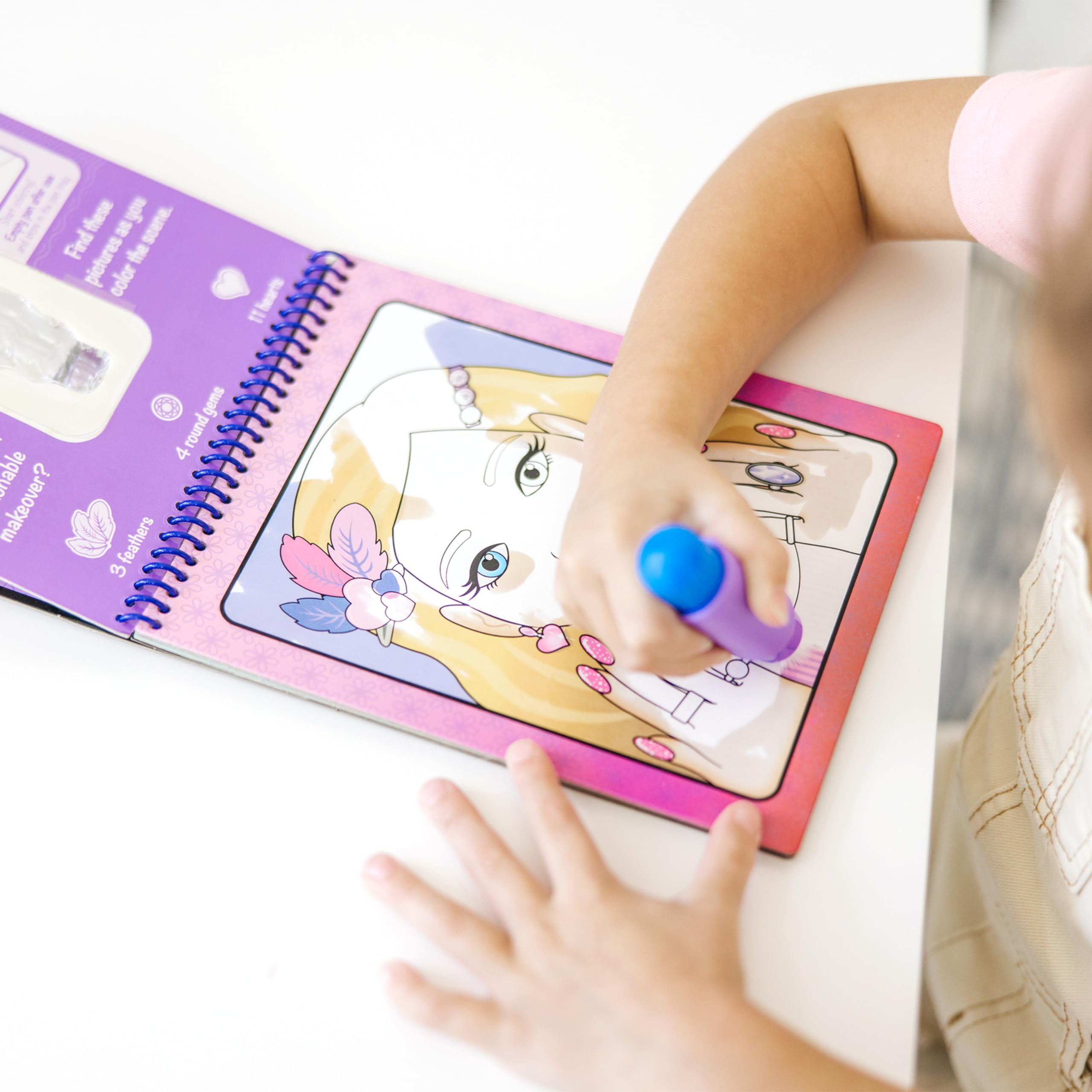 Melissa & Doug On the Go Water Wow! Reusable Water-Reveal Activity Pads 3-Pack - Makeup, Fairy Tales & Animals | Travel Toys, Party Favors & Stocking Stuffers | Mess-Free Coloring Books for Kids Ages 3+ | Perfect for Road Trips, Airplane Travel & Quiet Time Activities