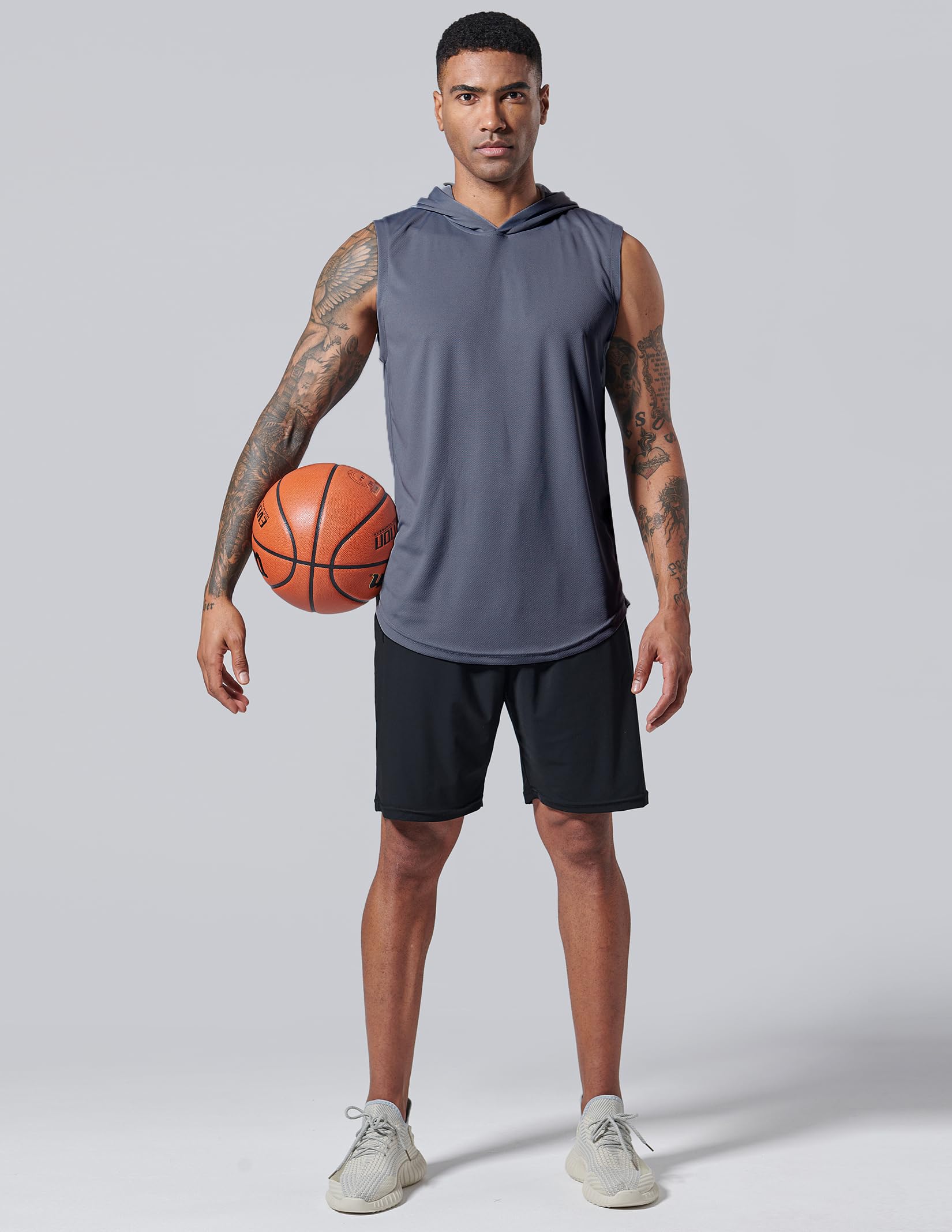 Liberty Imports 3-Pack Men's Sleeveless Gym Hoodies - Breathable Workout Shirts & Muscle Tank Tops for Athletic Training, Running & Gym Wear