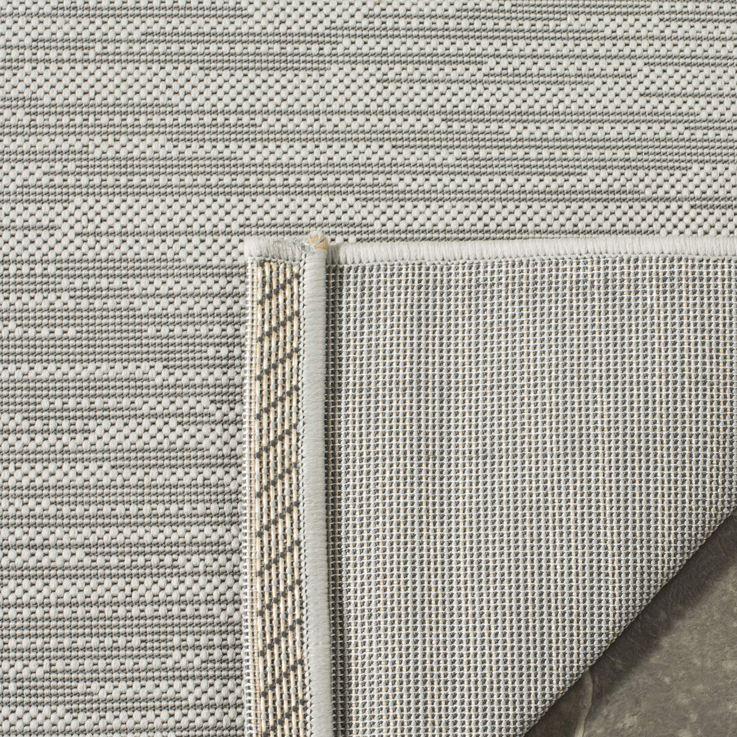 SAFAVIEH Courtyard Collection 8' x 11' Light Grey CY6576 Indoor Outdoor Waterproof Rug - Easy to Clean, Stain Resistant for Patio, Backyard, Mudroom, Deck & Porch Use