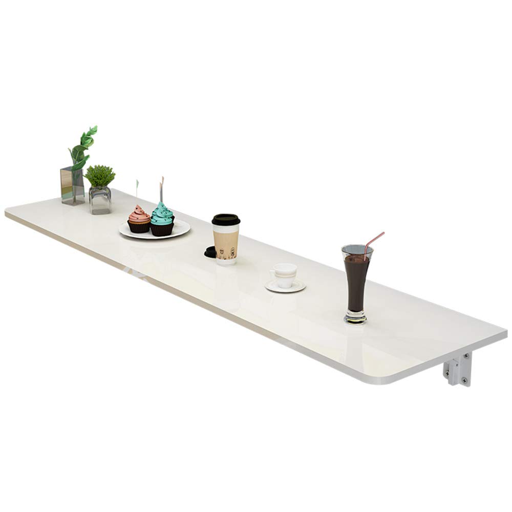 Wall-Mounted Folding Table - Space Saving Narrow Table for Home, Restaurant, Bar & Kitchen (30cm/40cm Wide, 100cm/140cm Long) - Perfect for Small Spaces, Coffee Shops & Dining Areas