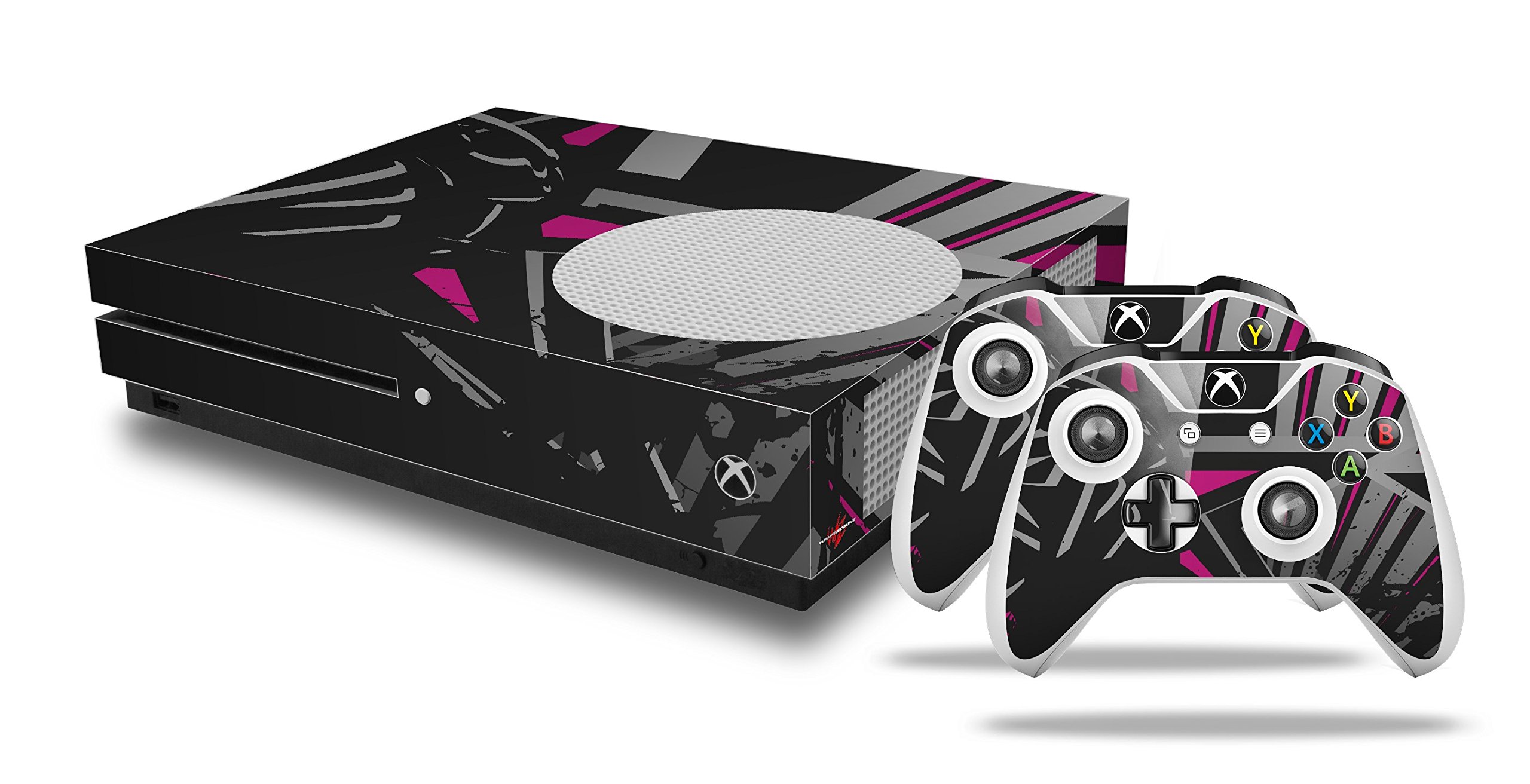 Xbox One S Console & Controller Vinyl Skin Wrap - Baja 0023 Fuchsia Hot Pink Decal | Custom Gaming Protection for Xbox One S