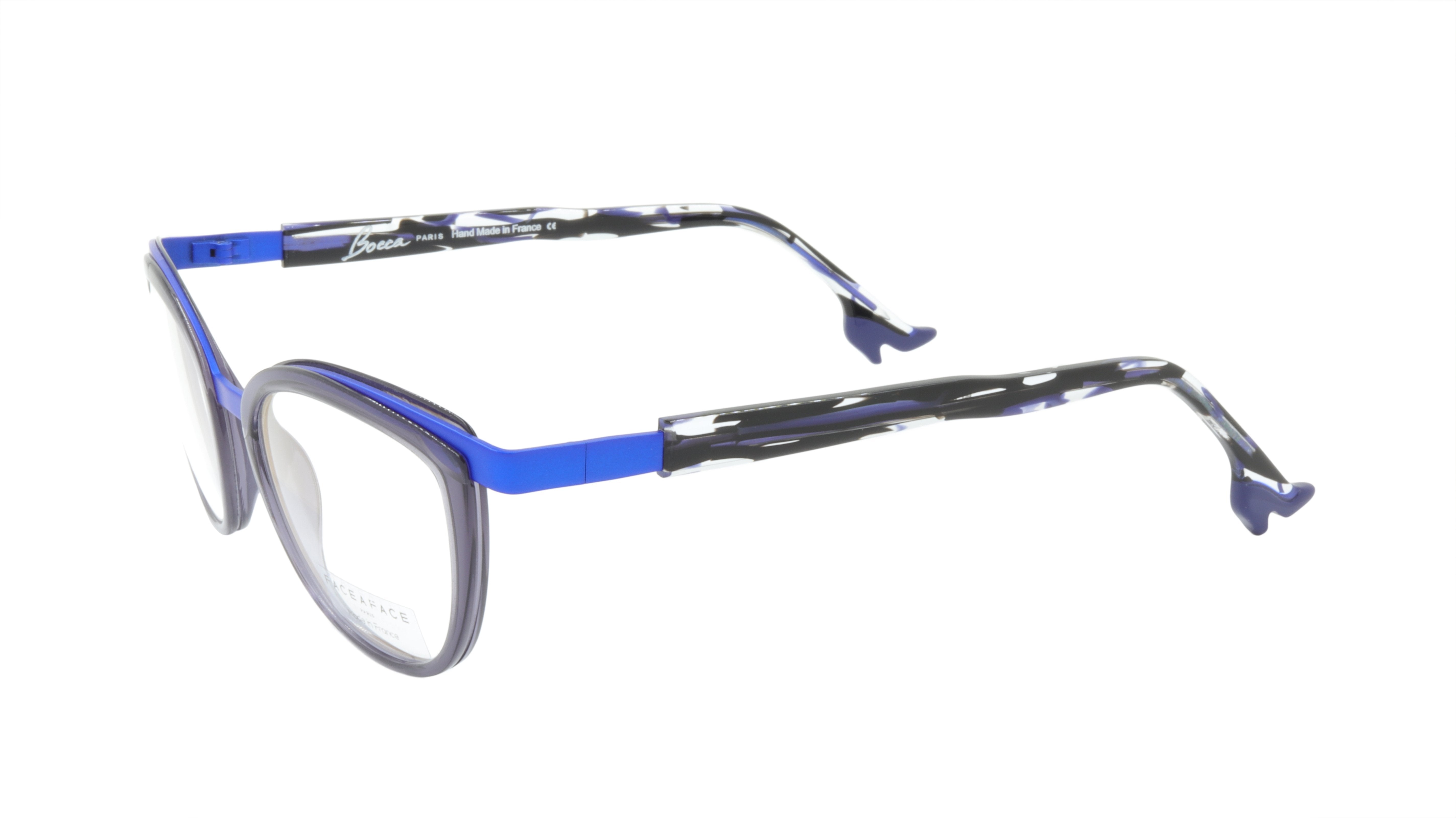 Face A Face BOCCA CHIC 1 Eyeglasses Frame 9620 - Acetate Dark Violet Mauve Glasses for Women & Men | Stylish Reading & Fashion Eyewear for Office, Daily Wear & Special Occasions