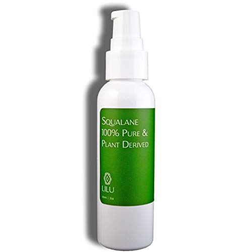 100% Plant Derived Squalane Oil for Face & Hair - Hydrating & Anti-Aging Facial Serum - 2 oz/60 ml - Perfect for Dry Skin Care & Hair Treatment