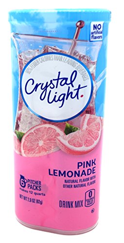 Crystal Light Pink Lemonade Drink Mix - 12-Quart 2.9-Ounce Canister (Pack of 21) | Sugar-Free, Low-Calorie Powdered Beverage for Hydration | Perfect for Summer Parties, Office Refreshment & Healthy Lifestyle