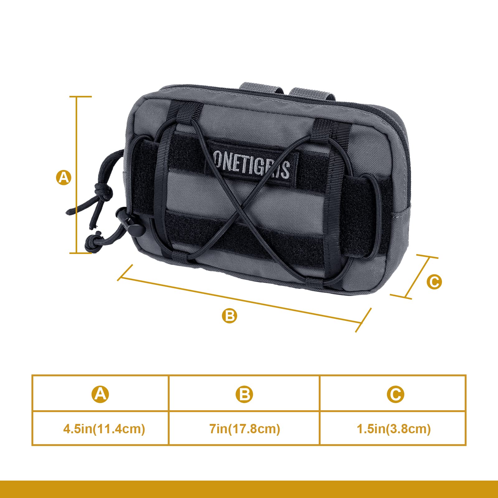 OneTigris Tactical EDC Pouch - MOLLE Compatible Horizontal Utility Pouch for Tools, First Aid & Survival Gear | Perfect for Outdoor Adventures, Camping & Emergency Preparedness