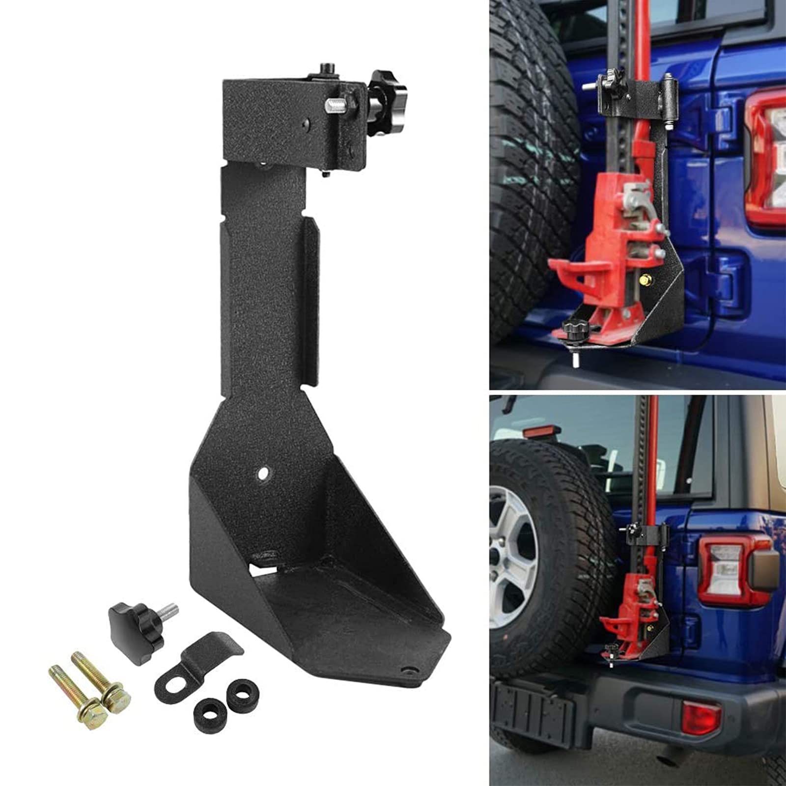 AUXMART High Lift Jack Mount Rear Bracket for 2018-2021 Jeep Wrangler JL - Heavy Duty Off-Road Tailgate Jack Mounting Kit (Not Compatible with JK) | Perfect for Off-Roading, Overlanding & Jeep Trail Adventures