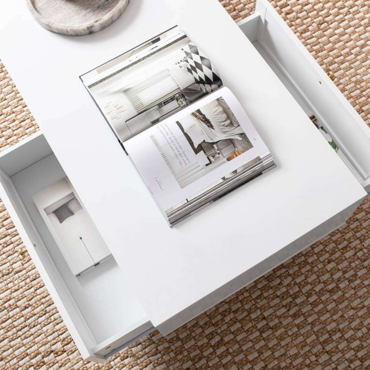 Modern Georgia Coffee Table - Solid Wood Living Room Furniture for Home Decor | Stylish Centerpiece for Living Room, Lounge & Office