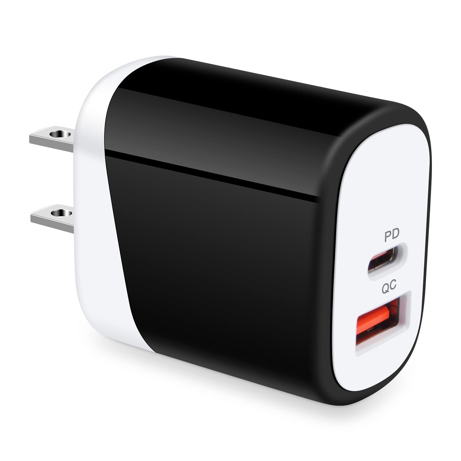 20W USB C Fast Charger Block - Dual Port Wall Charger for iPhone 14 Pro Max/13/12/11/X/XR/XS, iPad, AirPods & Samsung Galaxy - Compact Cube Design for Home, Office & Travel Charging