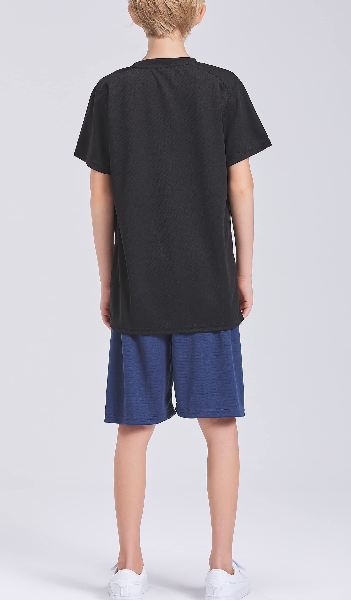 Boys' Loose Fit Athletic Shorts - Moisture Wicking Performance Mesh Gym Shorts for Running, Basketball & Outdoor Sports