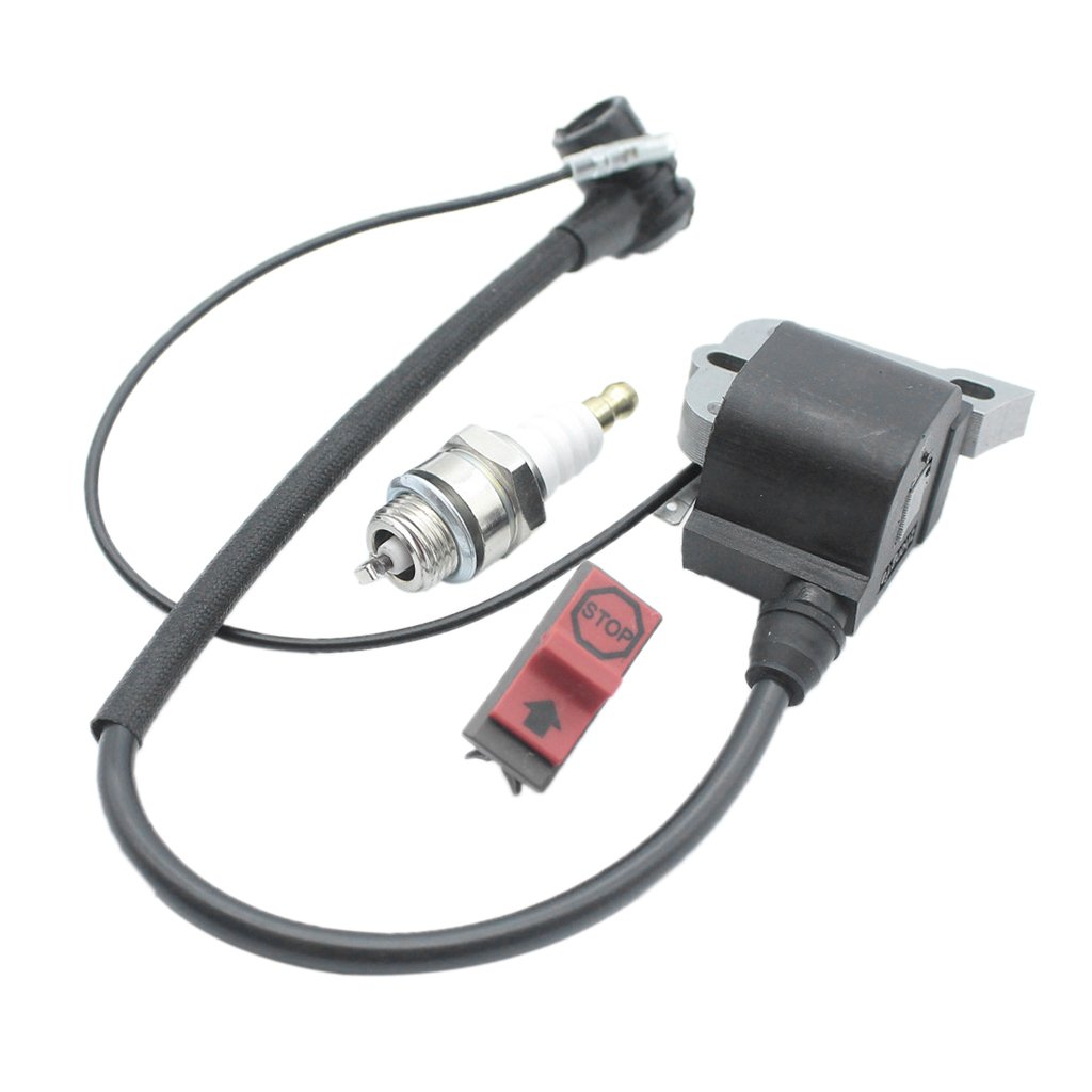 Husqvarna Chainsaw Ignition Coil, On/Off Stop Switch & Spark Plug Replacement Kit - Compatible with Models 50, 51, 55, 61, 254, 257, 261, 262, 266, 268, 272 - Perfect for DIY Repairs & Maintenance