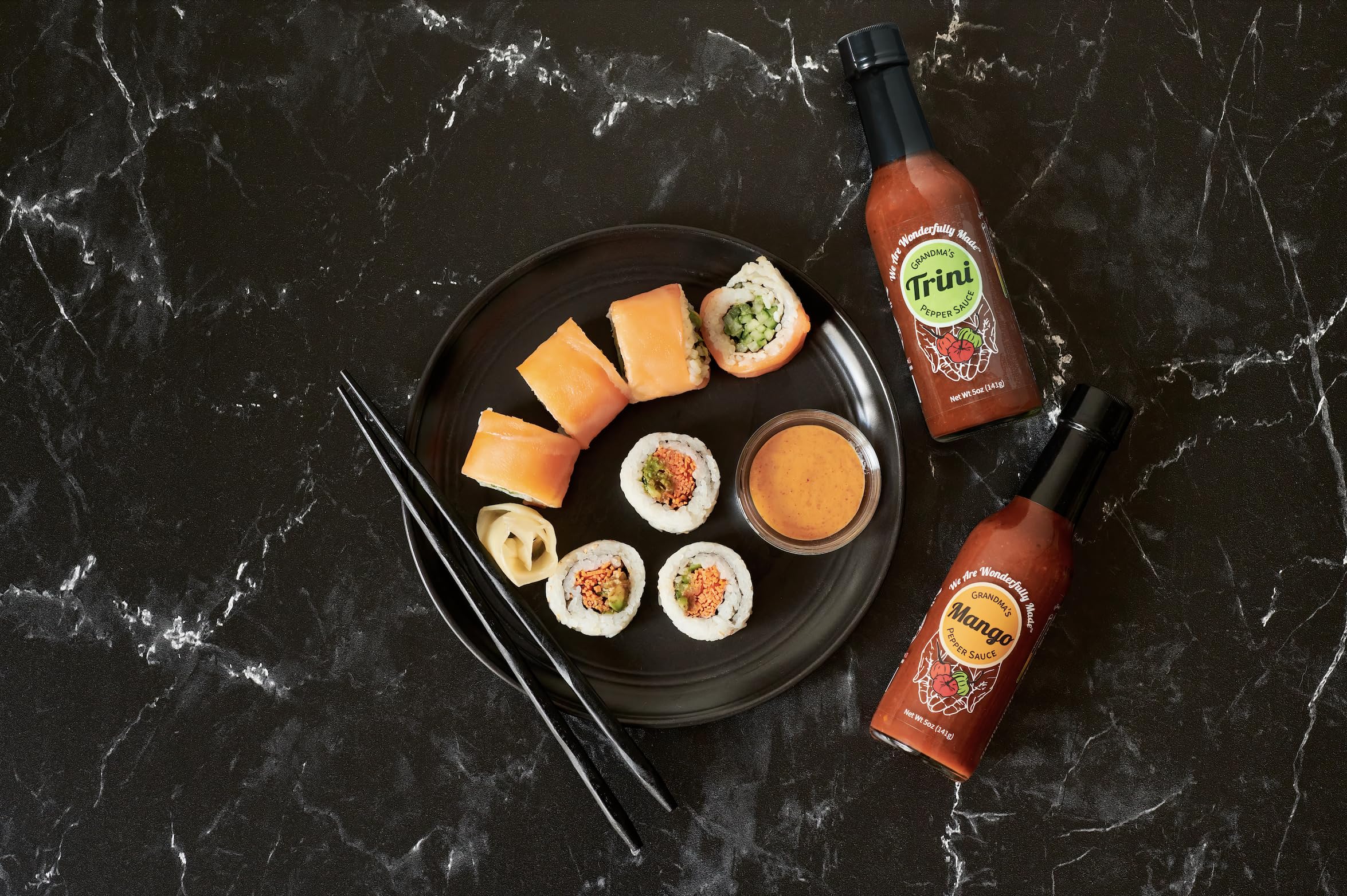 Grandma's Trini Pepper Sauce - Authentic Caribbean Hot Sauce - Vegan, Gluten-Free, Non-GMO, Low Sodium & Low Carb - 5 oz Bottle - Perfect for Tacos, Wings & Grilling - Woman, Black & Veteran Owned Business