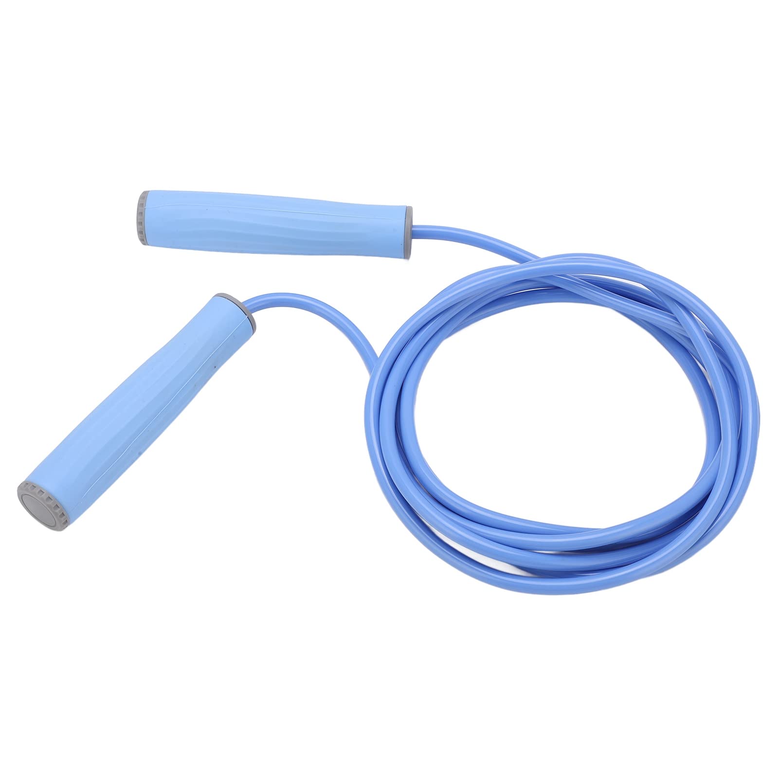 Adjustable Weighted Jumping Rope for Fitness & Exercise - Durable Sports Skipping Rope with Comfortable Grip (Blue) - Perfect for Home Workouts, Gym Training & CrossFit