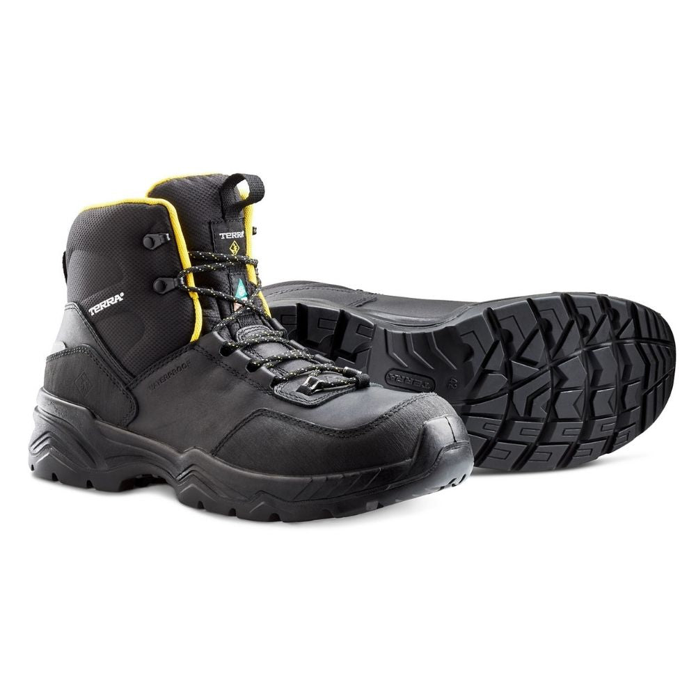 Terra Conway Men's Composite Toe Waterproof Hiking Work Boots - TR0A4NS4BLK Black | Durable Safety Shoes for Construction, Outdoor Work & Hiking