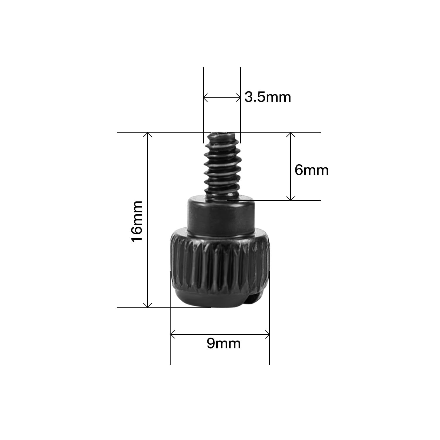 15PCS Black PC Case Thumb Screws, 6-32 Thread Computer Case Screws for PC Power Supply, PCI Slots & Hard Drives - Easy Installation & Secure Fastening for DIY Computer Builds & Upgrades