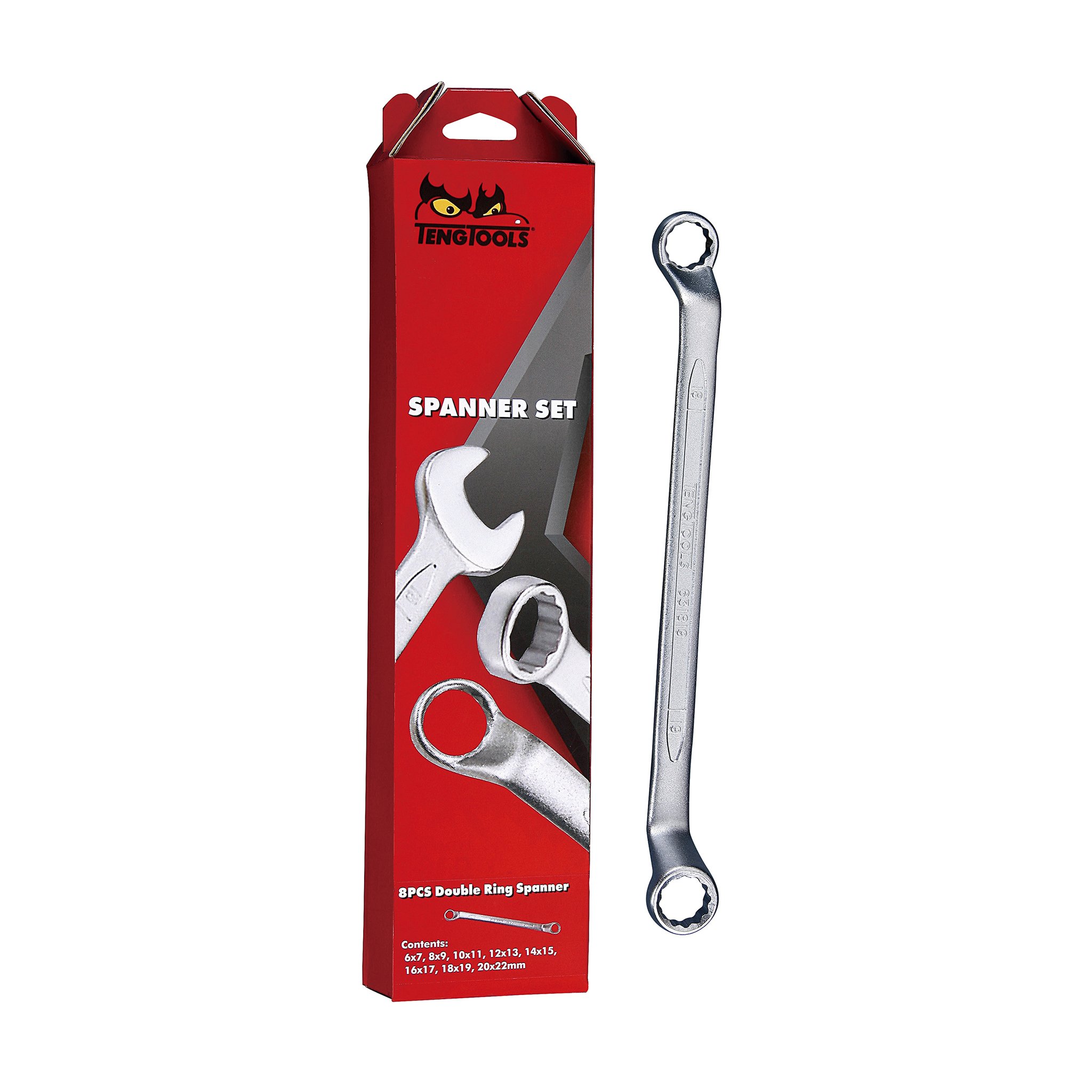 Teng Tools 6-22mm Double Ring Wrench Set for Auto Repair