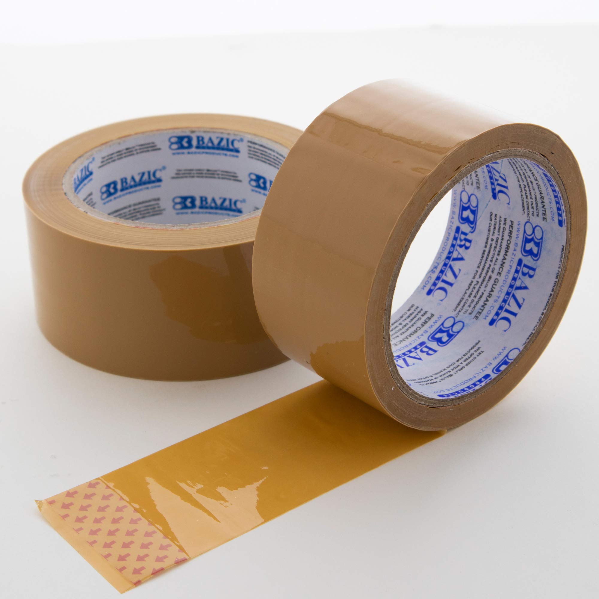 BAZIC 1.88 Inch X 54.6 Yards Heavy Duty Tan Packing Tape for Shipping Boxes, Moving & Storage - Strong Adhesive Kraft Paper Tape for Secure Packaging