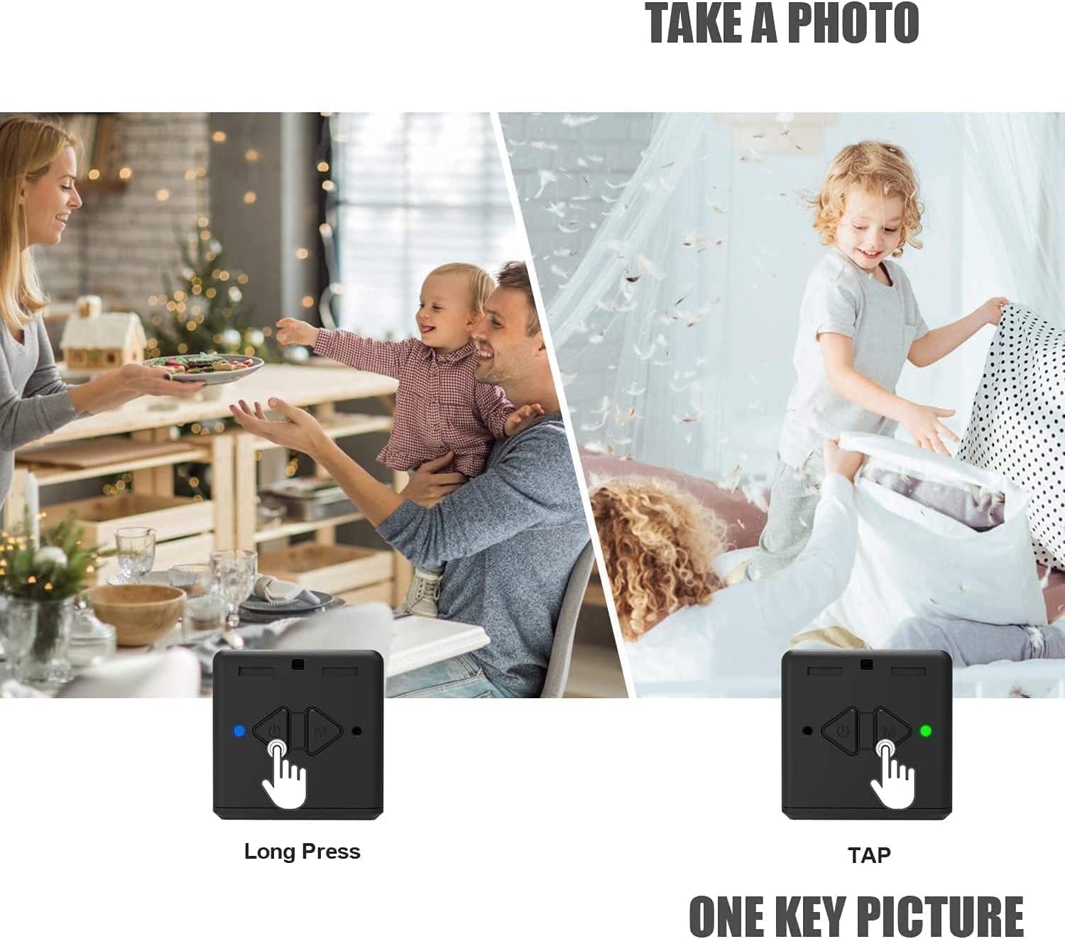 Mini Wireless Hidden Camera with Motion Detection & Night Vision - Portable Nanny Cam for Home Security, Pet Monitoring (No WiFi Needed) - Ideal for Indoor Surveillance, Baby & Elderly Care, Pet Watching