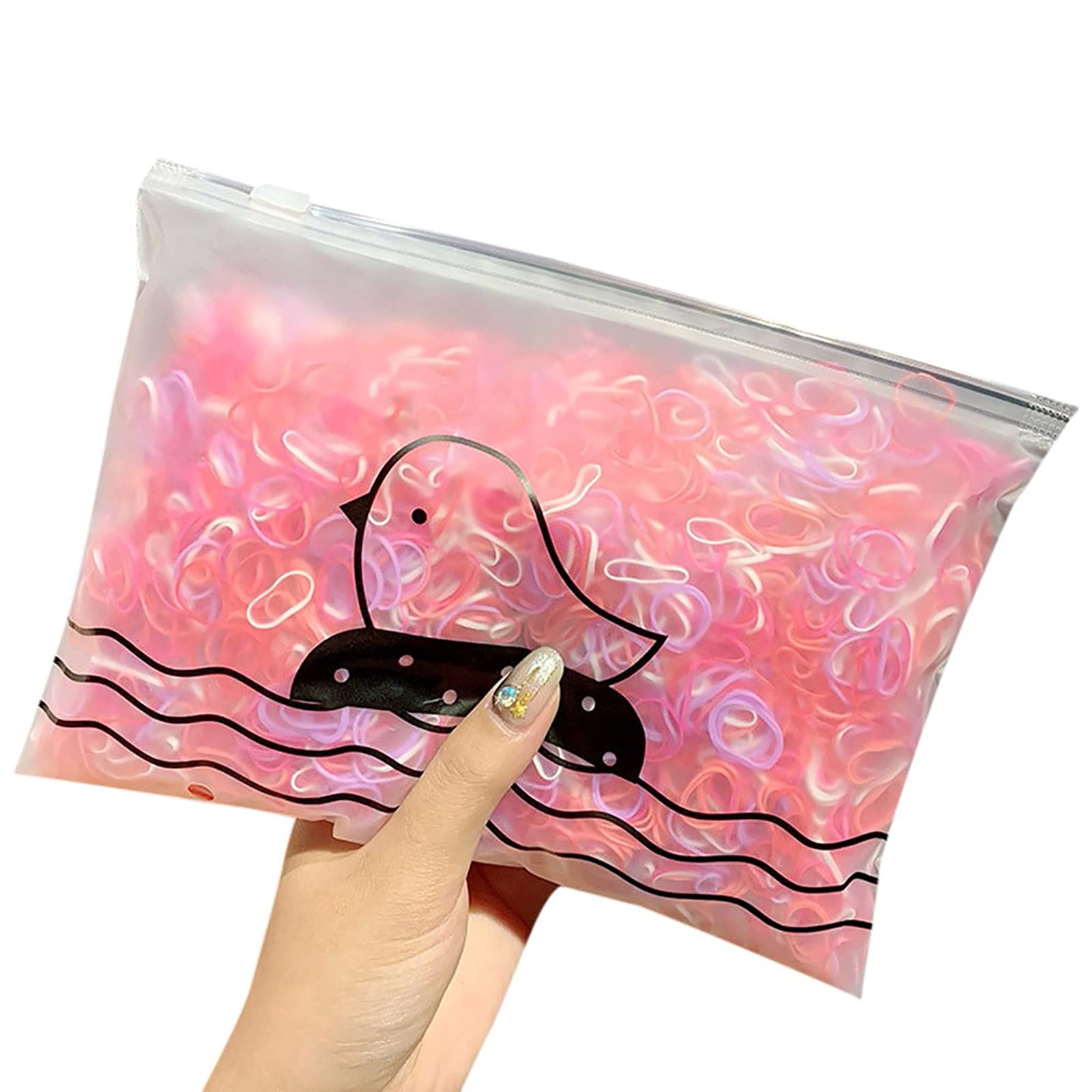1000PCS Disposable Rubber Hair Bands - Mini Soft Elastic Hair Ties for Girls, Braids & Ponytails - Perfect for School, Sports & Daily Hairstyling