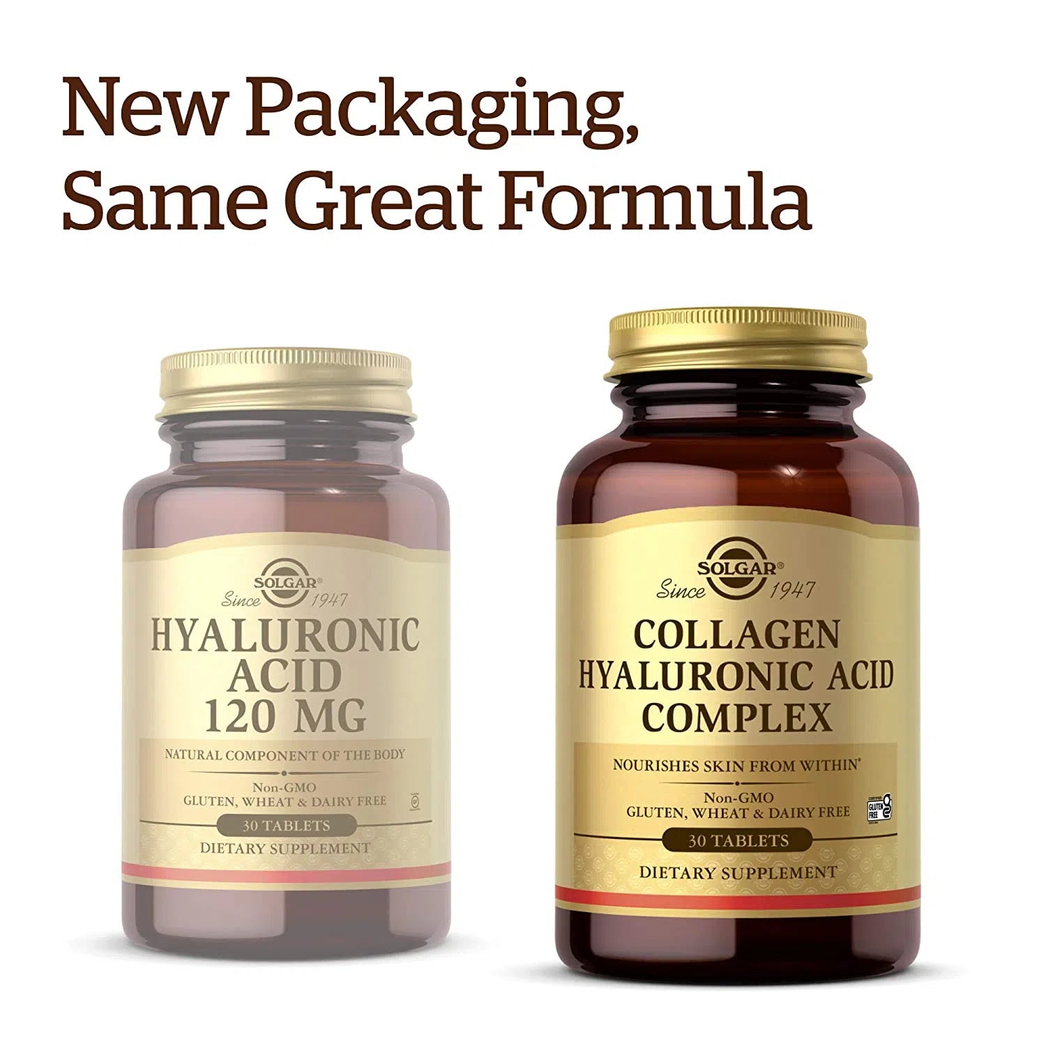 Solgar Collagen Hyaluronic Acid Complex Supplement for Skin Hydration & Joint Support - Anti-Aging Face Serum & Joint Pain Relief for Women & Men - Perfect for Daily Skincare Routine & Active Lifestyle