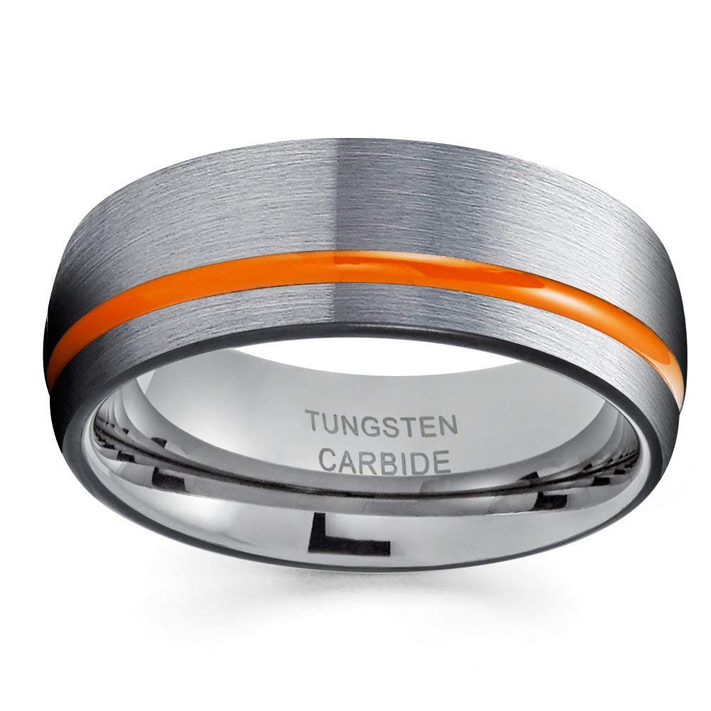 Tungsten Wedding Band for Men & Women - Silver Tungsten Ring, 8mm Comfort Fit, Durable & Scratch Resistant - Perfect for Engagement, Anniversary & Everyday Wear
