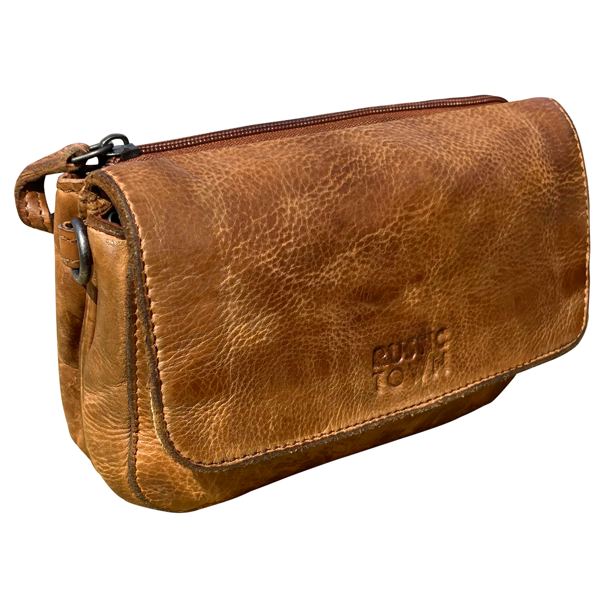 Genuine Leather Waist Bag for Women - Travel Purse & Wallet - Stylish & Secure Crossbody Fanny Pack - Perfect for Travel, Hiking, and Everyday Use (Cognac)