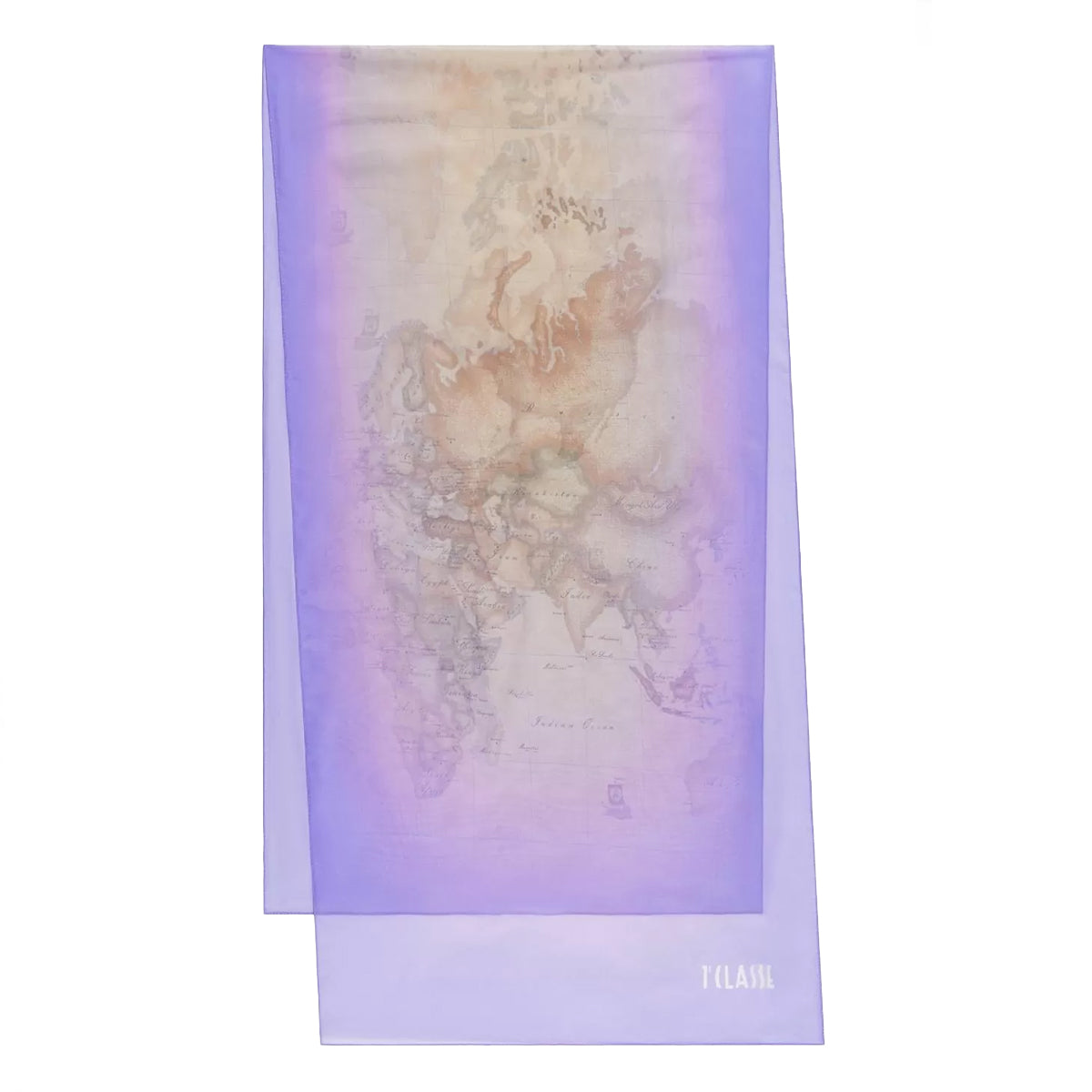Alviero Martini 1a Classe Geo Sfumato Scarf - 48x180 cm Petunia Color (S5331716) - Luxury Fashion Accessory for Women, Perfect for Fall & Winter Outfits