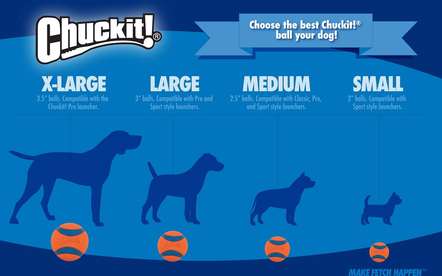 Chuckit! Kick Fetch Ball & Ultra Ball Dog Toy Set - 8 Inch and 2.5 Inch Durable Rubber Dog Balls for Outdoor Play, Training, and Interactive Fetch Games