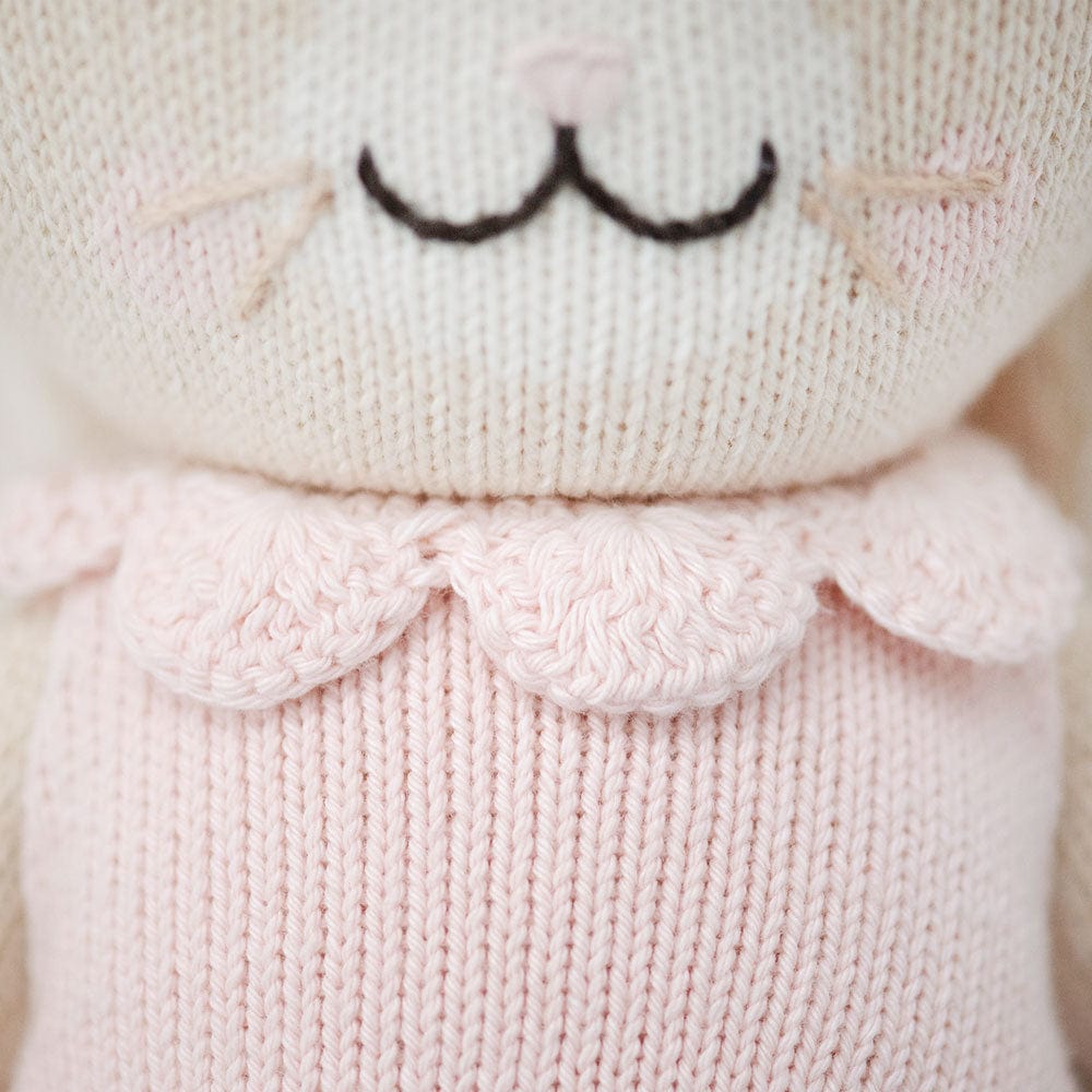 Cuddle+Kind Hannah the Bunny (Little) - Handmade Organic Cotton Stuffed Animal for Babies & Kids - Perfect for Cuddling, Gifts, and Nursery Decor