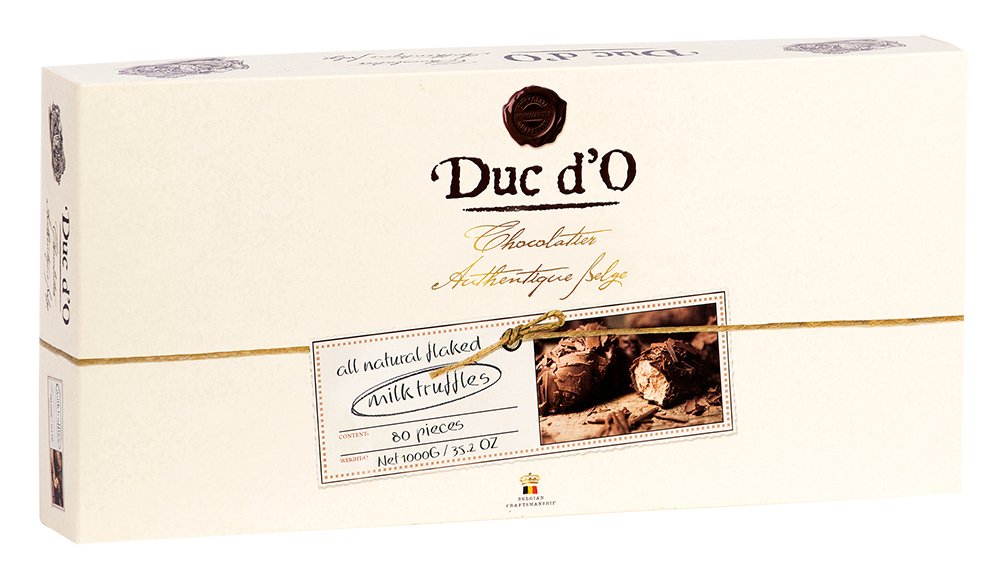 Premium Duc d'O Milk Truffles 1kg (2.2lb) - Belgian Chocolate Gift Box for Holidays, Birthdays & Corporate Events - Gourmet Dessert for Parties, Weddings & Special Occasions
