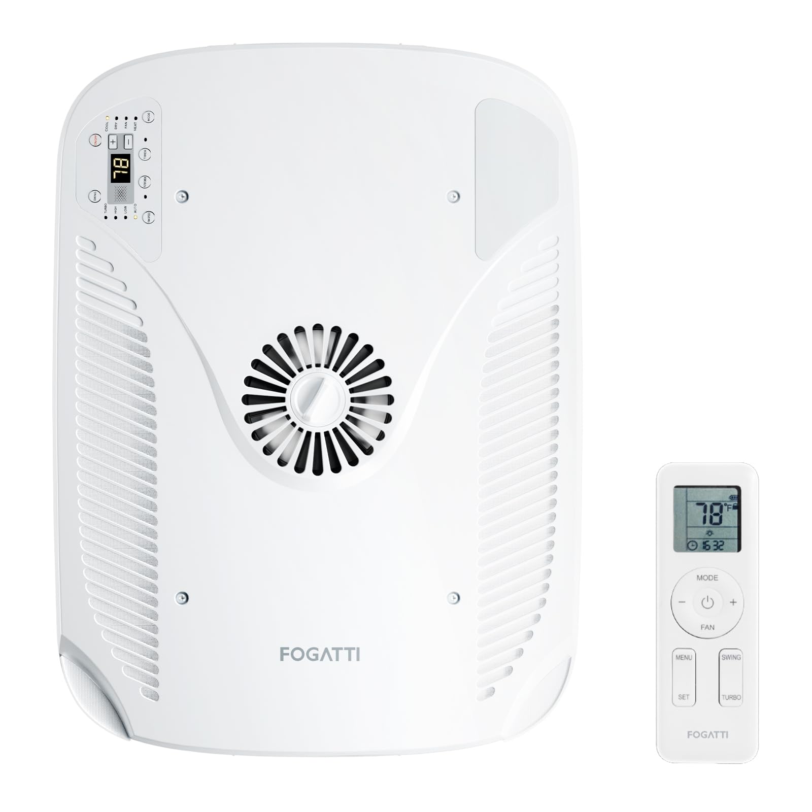 FOGATTI WiFi & Remote Control Air Distribution Box for RV AC Unit - Non-Ducted White HVAC System with Heat Pump (1 Pack) - Perfect for RV, Camper & Mobile Home Climate Control