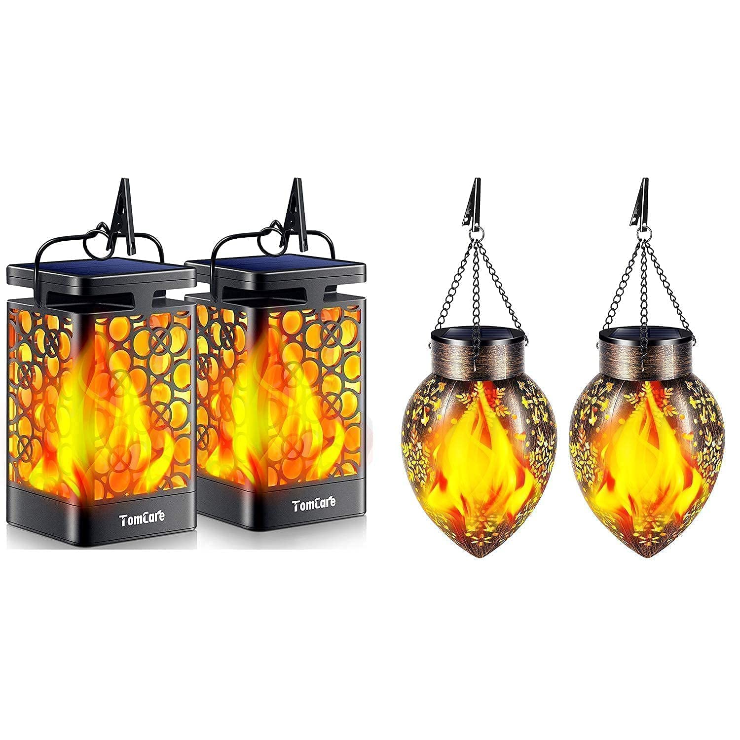TomCare Solar Torch Lights Outdoor - Waterproof Flickering Flame Solar Lights for Garden, Patio, Yard - Perfect for Pathway, Backyard, and Landscape Lighting