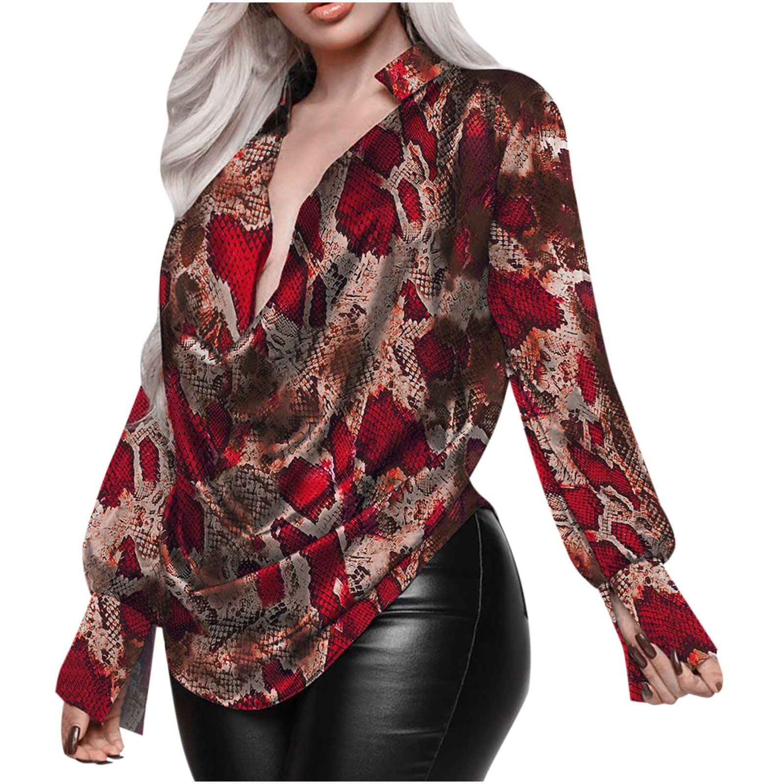**HUANKD Women's Plus Size V-Neck Long Sleeve T-Shirt - Fashion Casual Printed Blouse for Everyday Wear & Layering**    *(Note: If the original title contained Chinese, it has been translated to English. The optimized title follows Google SEO best practices, includes relevant keywords, and adds a usage scenario for better context.)*