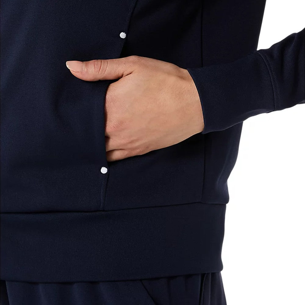 ASICS Women's Lightweight Warm Up Jacket - Midnight Blue - Perfect for Running, Gym & Outdoor Activities