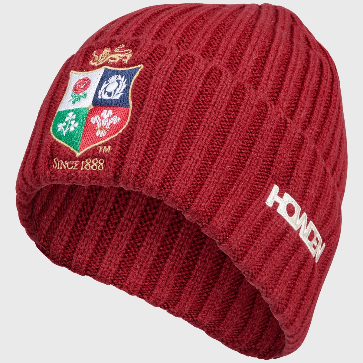 Canterbury British & Irish Lions Knitted Beanie Hat - Warm Winter Red Wool Hat for Rugby Fans - Perfect for Cold Weather & Outdoor Sports