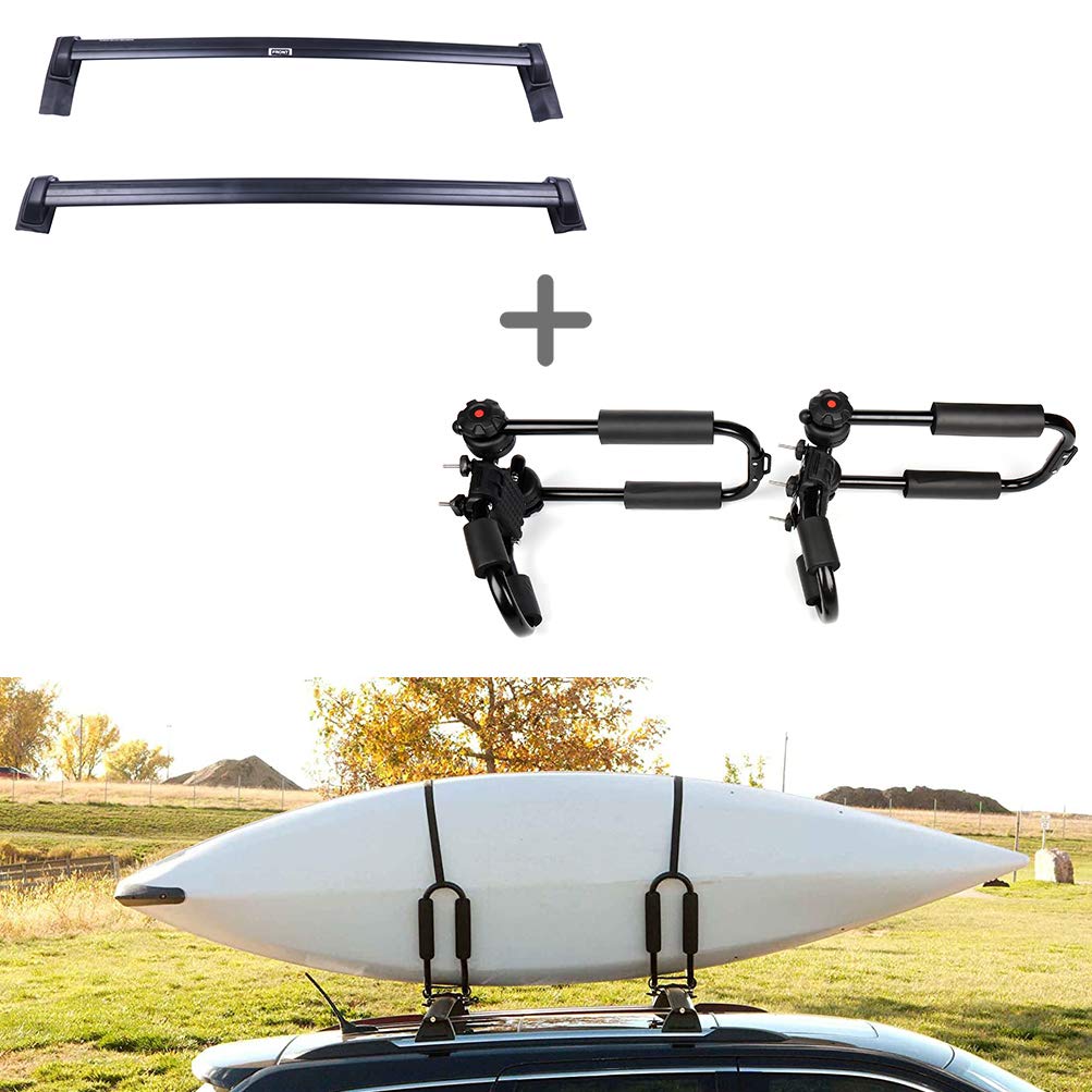 ECCPP Aluminum Roof Rack Cross Bars with J-Bar Kayak Carrier - Compatible with Honda Element 2003-2011 Models - Heavy Duty Cargo Rack System for SUVs - Perfect for Kayaking, Camping & Outdoor Adventures