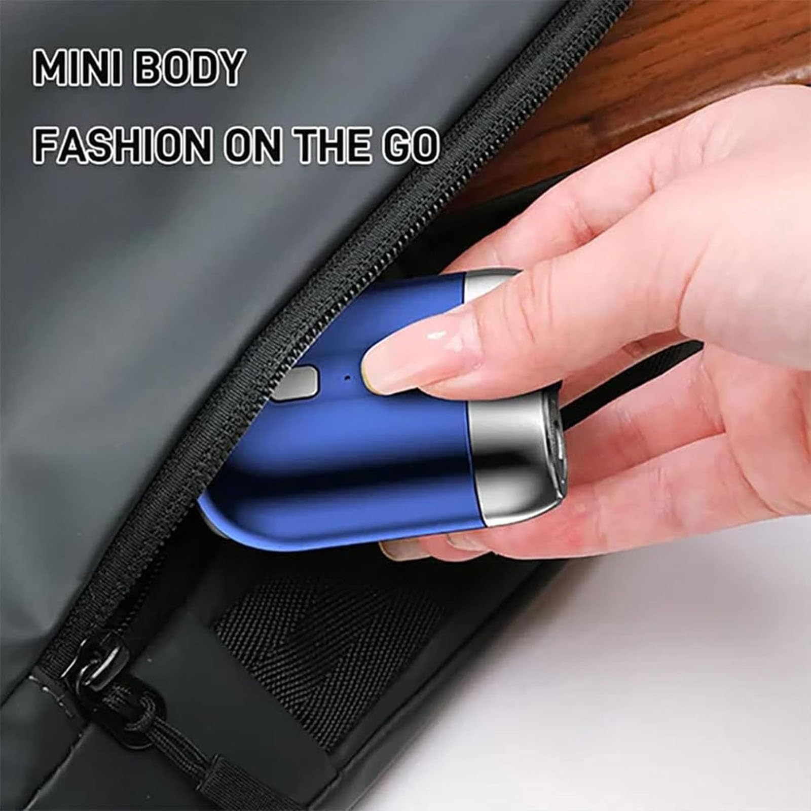 Jacooba Mini Dual-Head Electric Razor for Men - Rechargeable Waterproof Travel Shaver - Compact Face Shaver for Home, Car & On The Go - 2025 New Model (Blue+Green) | Perfect for Business Trips, Gym Bags & Daily Grooming