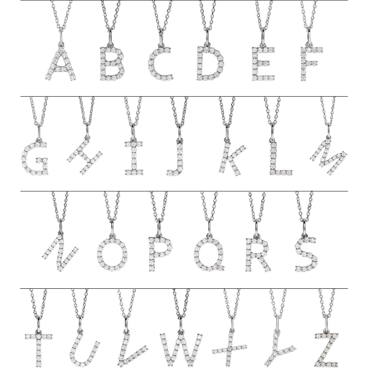14K Gold 1/5 CTW Lab-Created Diamond Initial G Necklace - 16