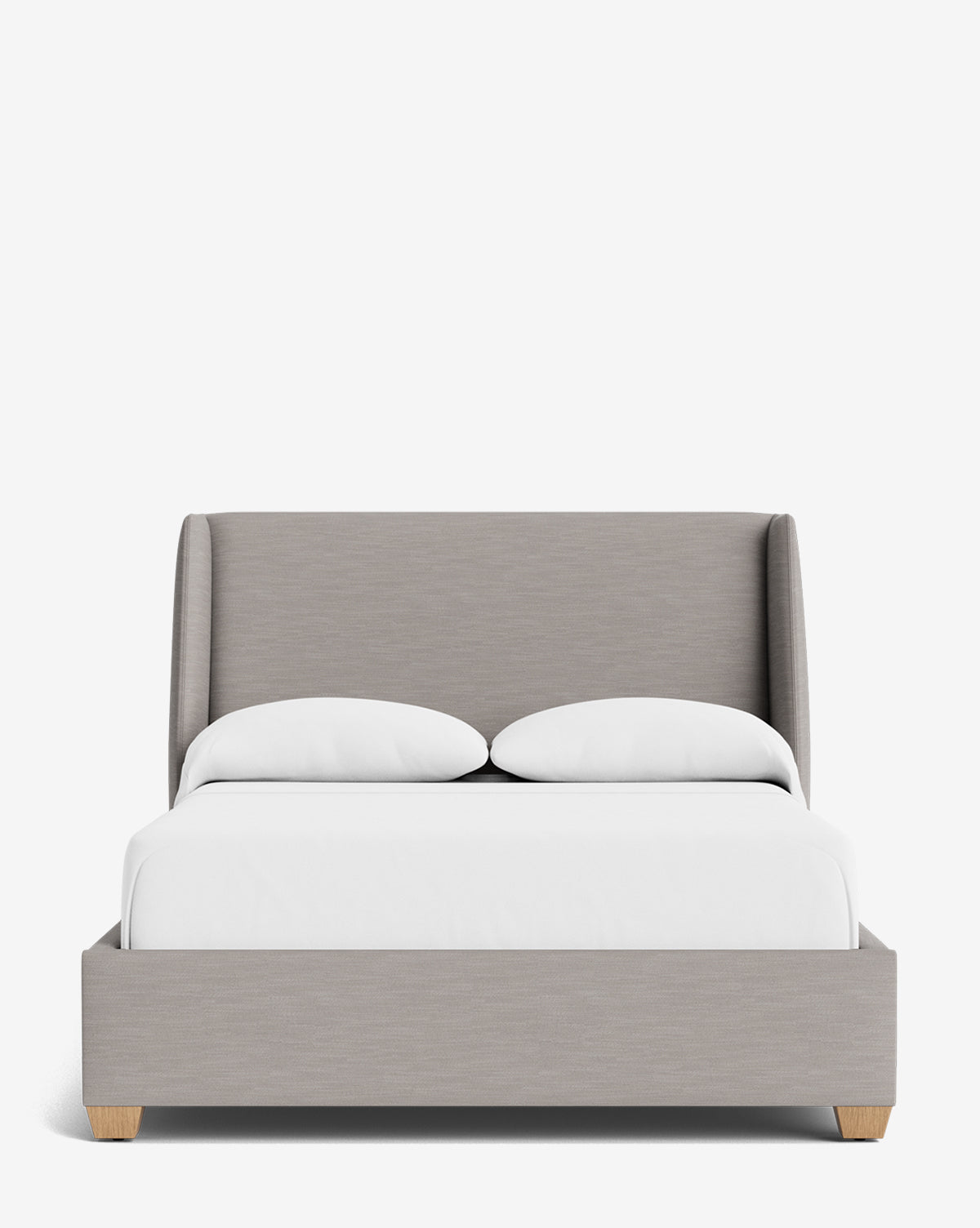 Walt Bed Low Headboard - Modern Minimalist Bed Frame for Small Spaces - Perfect for Apartments, Dorms & Guest Rooms