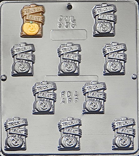 Halloween Chocolate Candy Molds Set - Trick or Treat Silicone Candy Molds for DIY Chocolate, Baking & Party Favors - Perfect for Halloween Parties, Gift Making & Holiday Treats (Item 936)