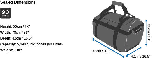Overboard Adventure Waterproof Duffel Bag 90L - Large Travel Gear for Camping, Hiking & Water Sports | Durable Dry Bag for Outdoor Activities