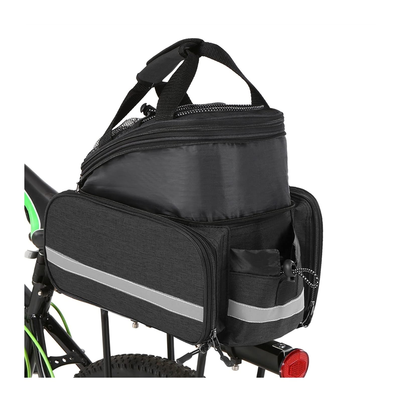Waterproof Expandable Bike Pannier Bag - Rear Seat Storage Bag with Rain Cover for MTB & Road Bikes (Gray/Black) | Perfect for Commuting, Cycling Tours & Outdoor Adventures