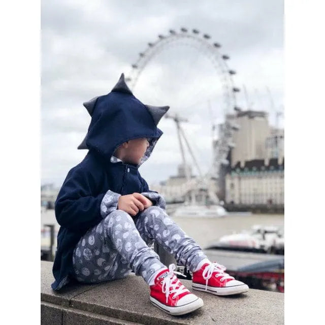 Dino Moon Baby and Toddler Leggings - Soft Stretchy Dinosaur Print Pants for Boys & Girls - Perfect for Playtime, Daycare & Family Outings